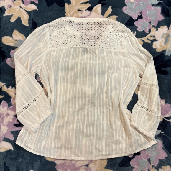 Lucky Brand White Eyelet Blouse - Picture 6 of 10